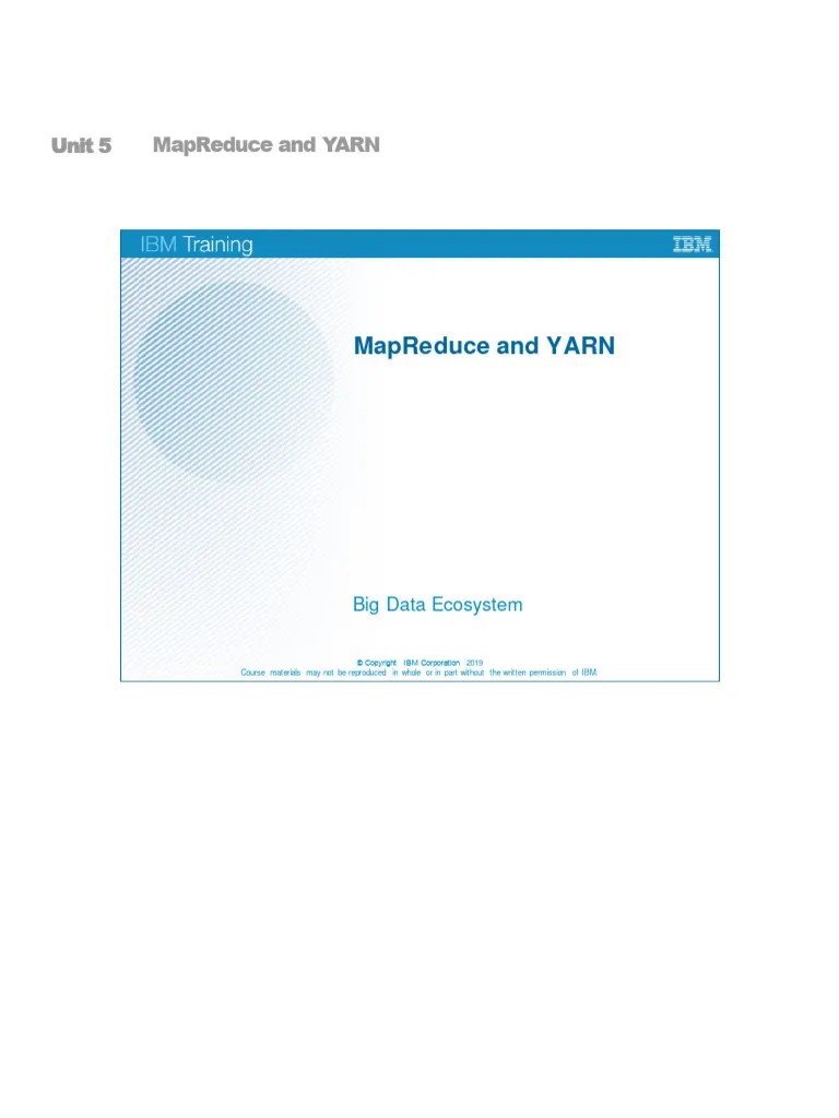 05-MapReduce And Yarn | PDF | Apache Hadoop | Map Reduce
