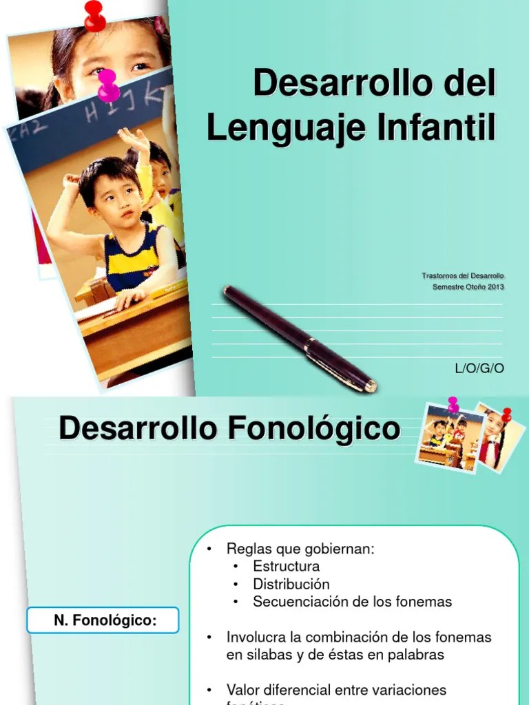 0.5 Desarrollo Del Lenguaje Infantil | PDF | Fonología | Escritura