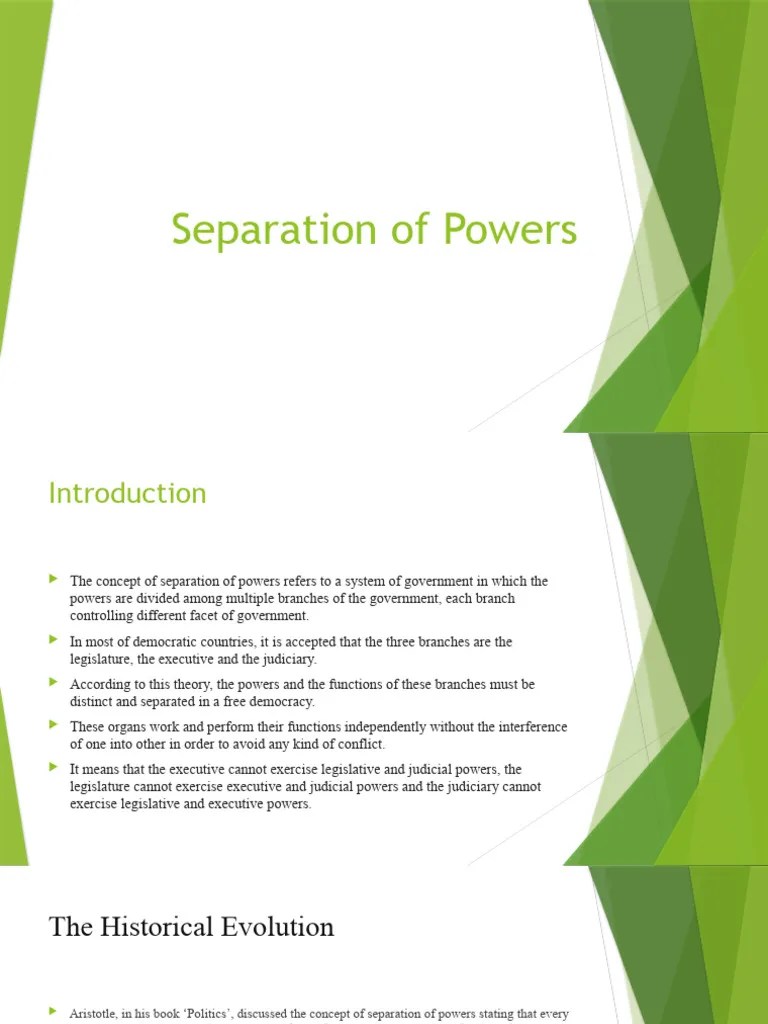 Separation Of Power | PDF | Separation Of Powers | Supreme Court Of India