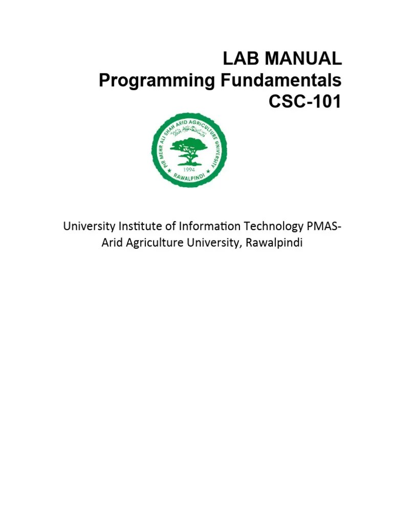 Lab Manual PF 12oct23 | PDF | Namespace | C++
