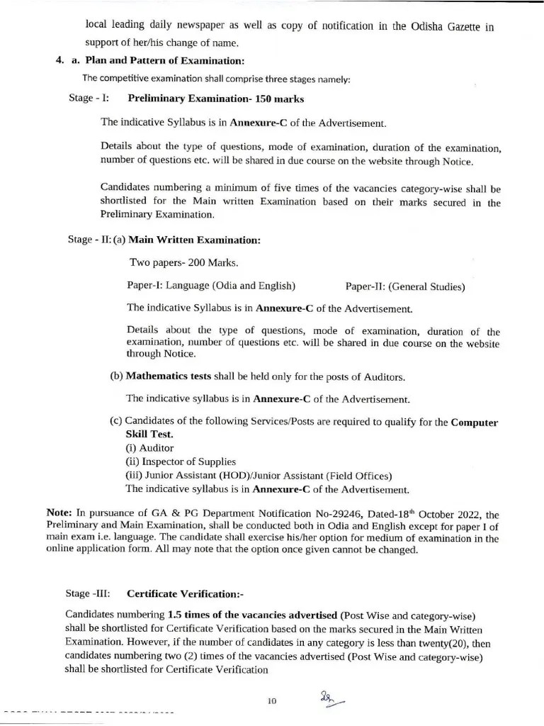 Ossc CGL Syllabus | PDF