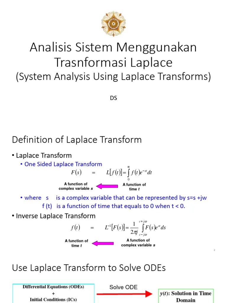 DS08-system Analysis Using LT | PDF | Laplace Transform | Differential ...