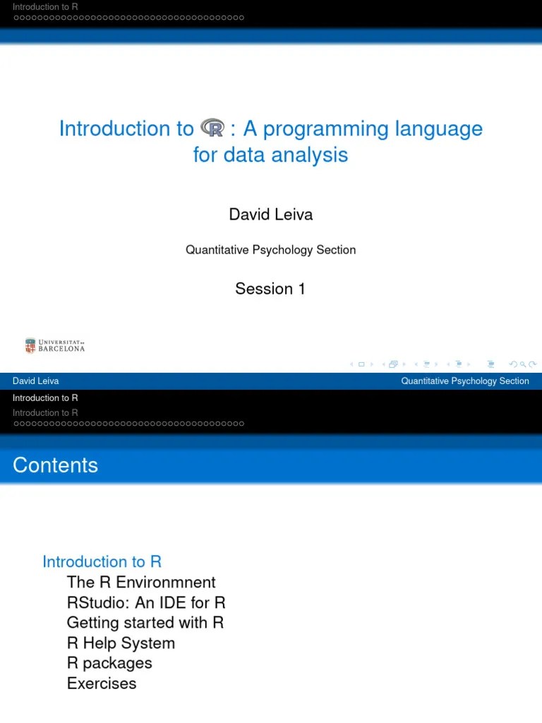 R Seminar 1 | PDF | R (Programming Language) | Graphical User Interfaces