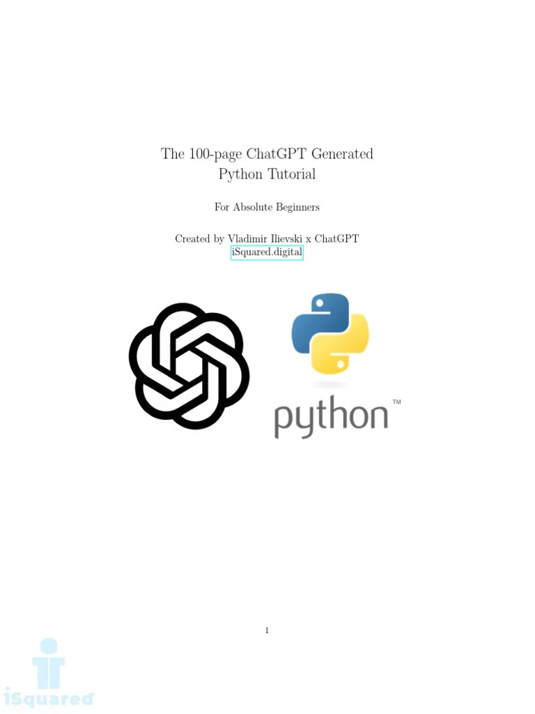 100 Page Chat GPT Generated Python Tutorial | PDF | Parameter (Computer ...