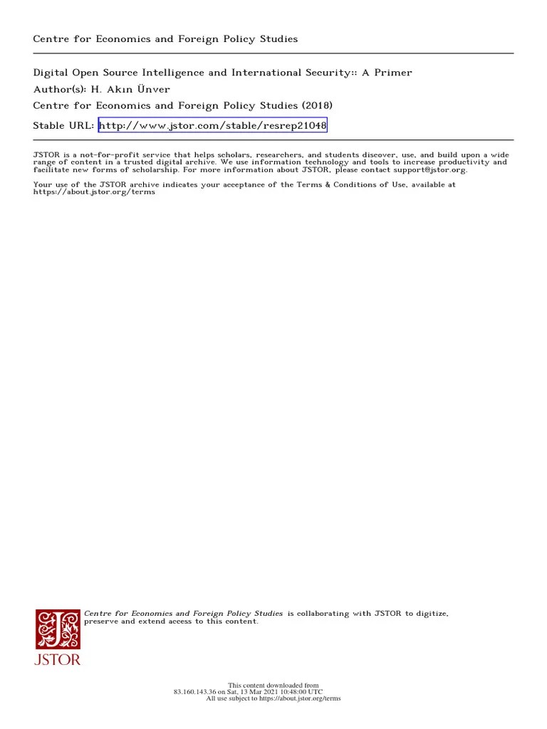 Digital Open Sourceintelligence | PDF