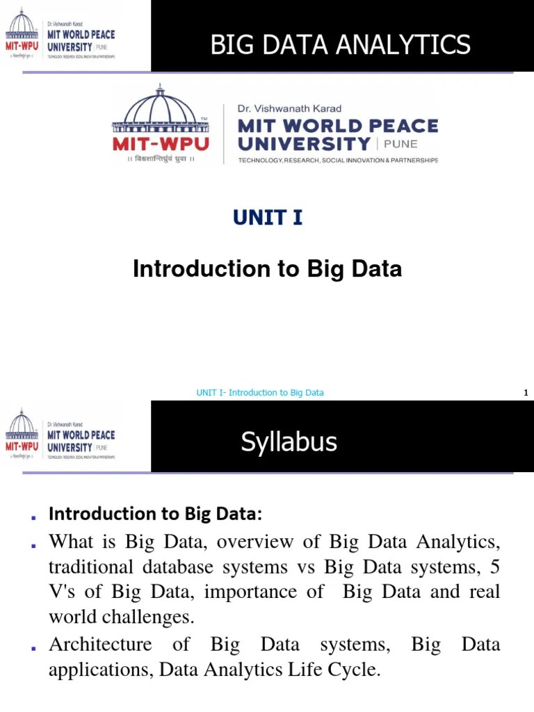 Unit1_BDA | PDF | Big Data | Analytics