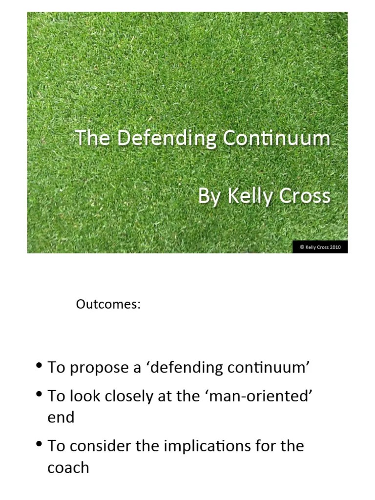 Defending Continuum (Kelly Cross) | PDF | Defender (Association Football) | Sports