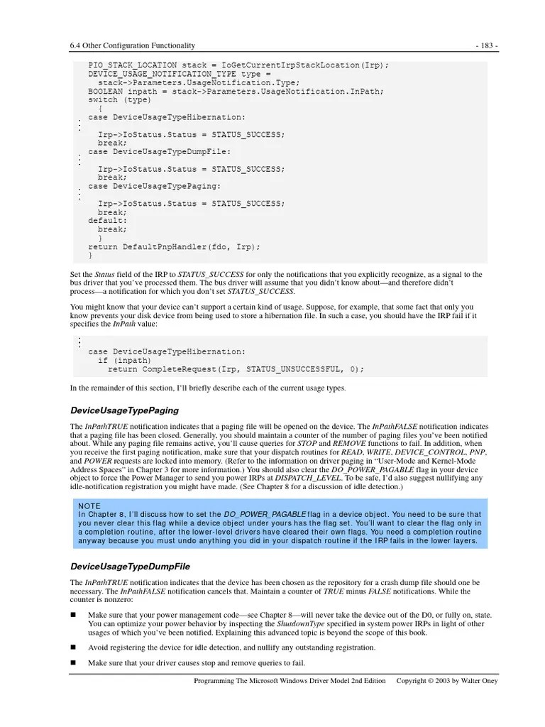Programming The Microsoft Windows Driver Model 2nd Edition (201-300 ...