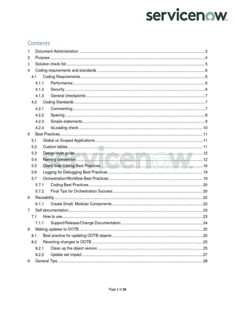 ServiceNow Best Practices | PDF | Application Software | Scope ...