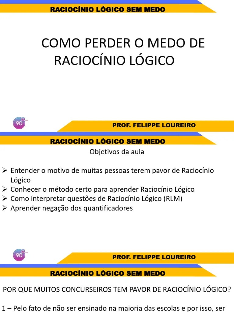 Aula 1 - Raciocínio Lógico Sem Medo Pronto | PDF | Lógica
