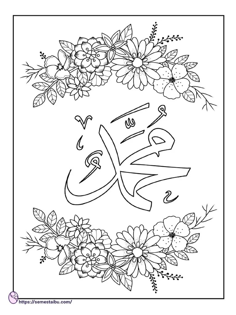 Gambar Mewarnai Kaligrafi 3 | PDF