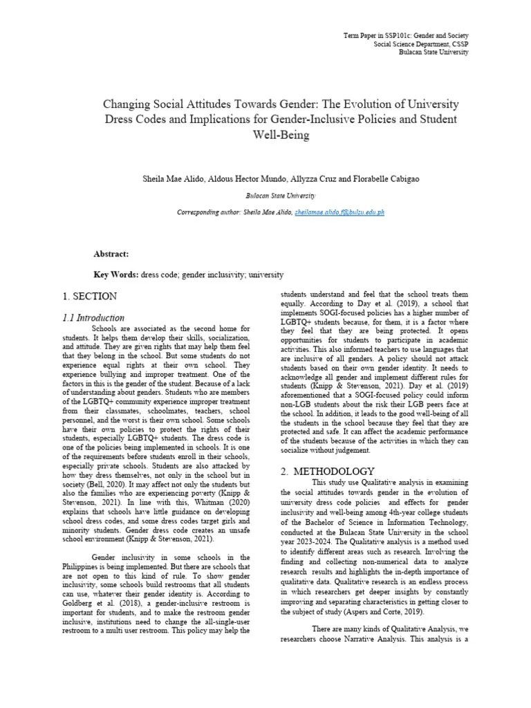 Changing Social Attitudes Towards Gender - The Evolution Of University Dress Codes And ...