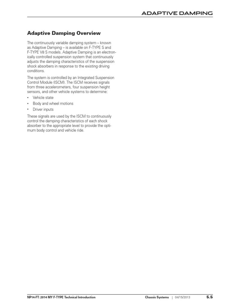 Adaptive Damping | PDF | Accelerometer | Anti Lock Braking System