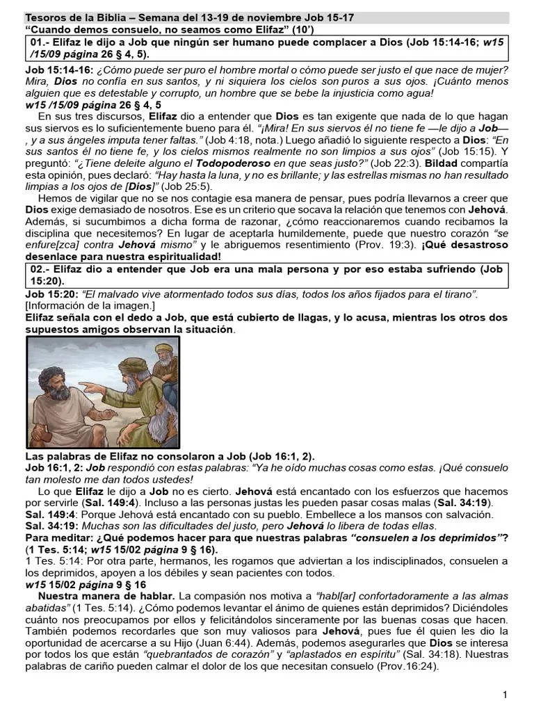 Tesoros De La Biblia - Semana Del 13 Al 19 De Noviembre 2023 | PDF
