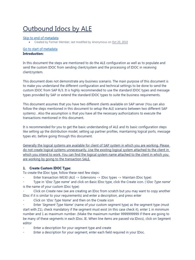 Idoc Creation | PDF | Pointer (Computer Programming) | Electronic Data Interchange
