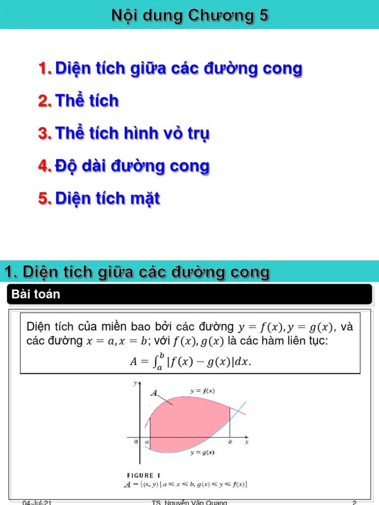 Chuong 5 - Ung Dung Tich Phan Xac Dinh | PDF
