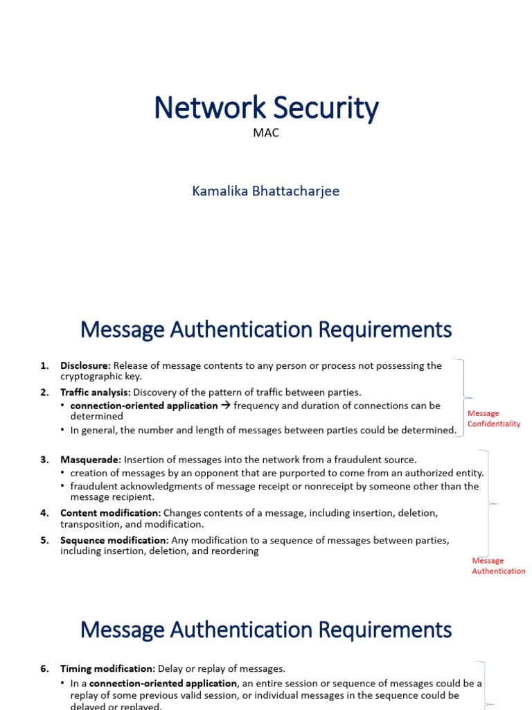 Network Security MAC | PDF | Cryptography | Encryption