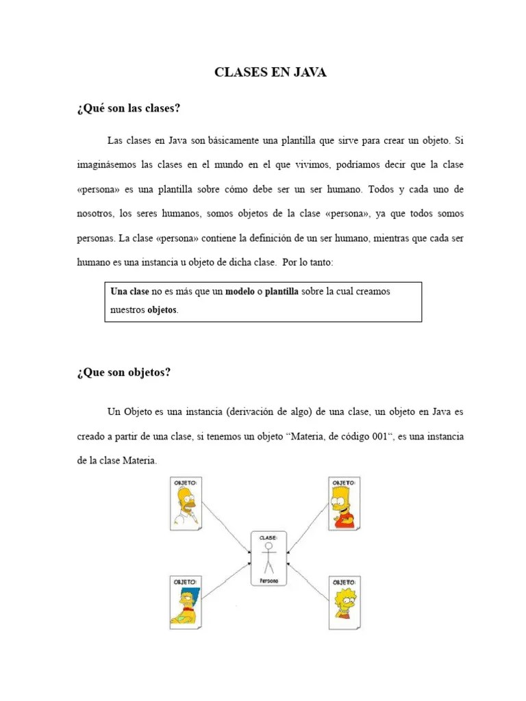 Clases En Java | Descargar Gratis PDF | Herencia (Programación ...