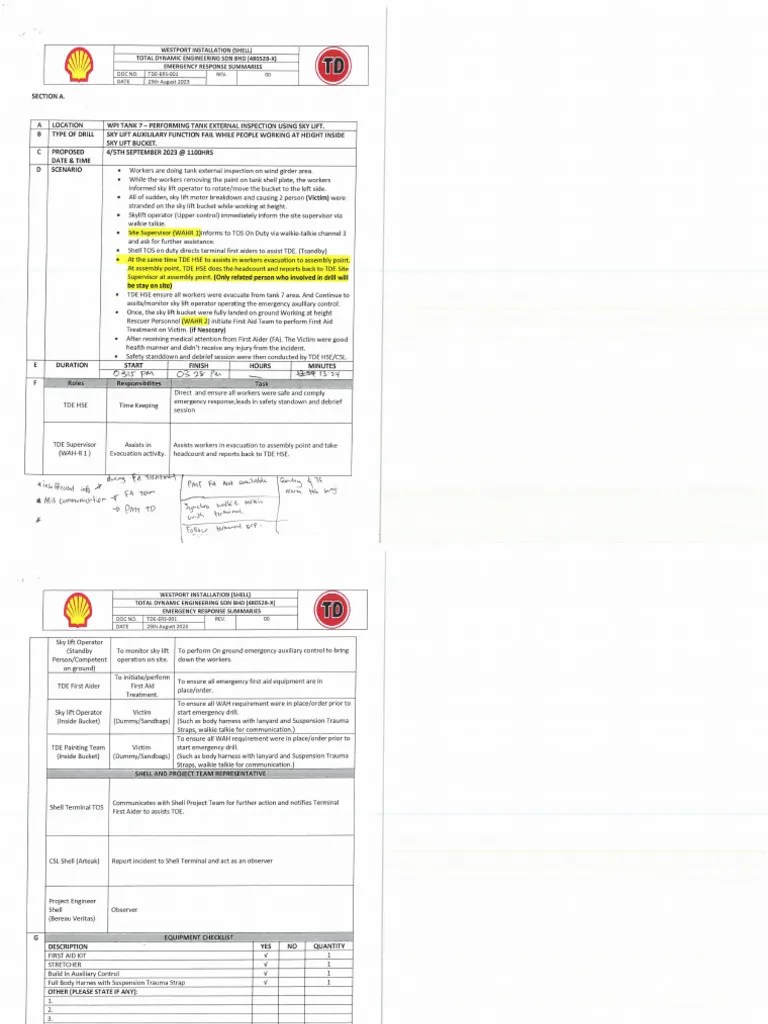 Emergency Drill Scenario | PDF