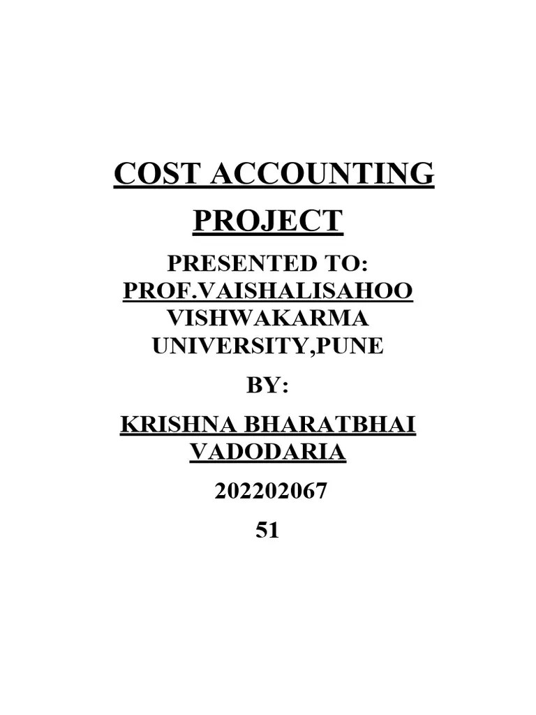 Cost Accounting | PDF