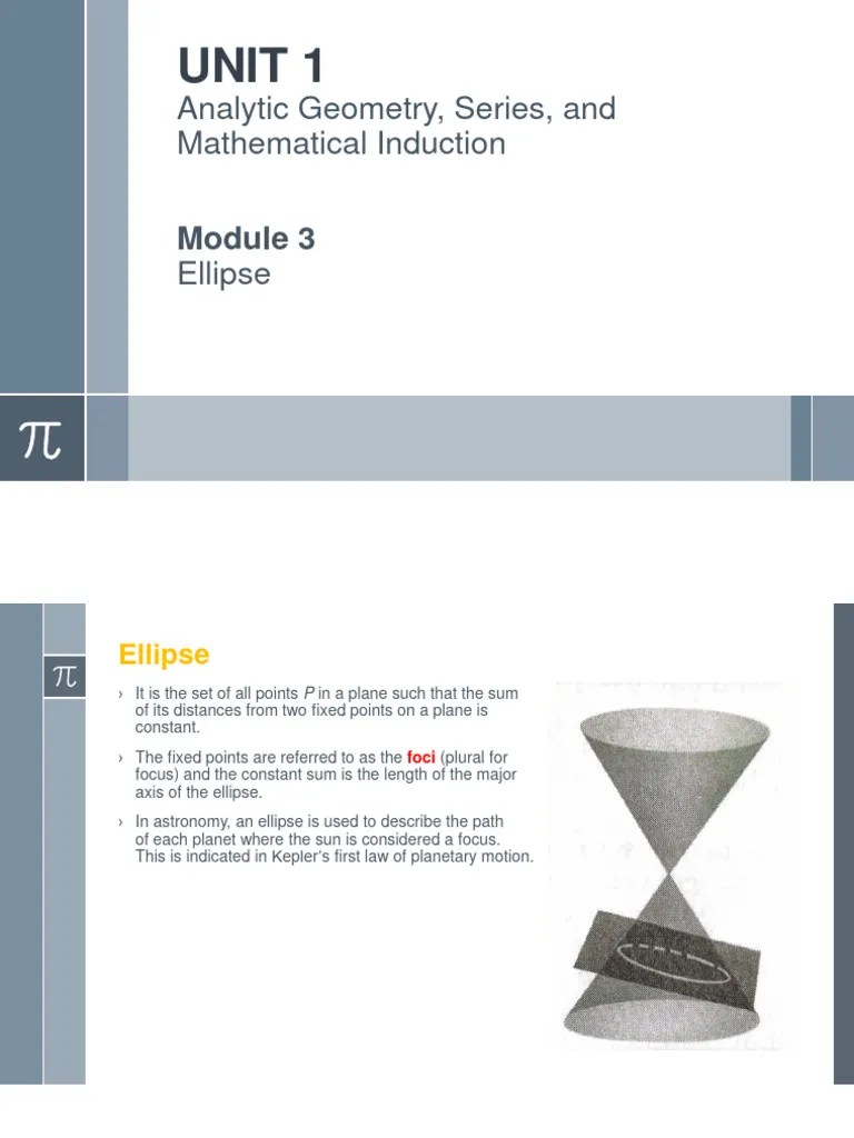 Module 3 Pre Cal | PDF | Ellipse | Cartesian Coordinate System