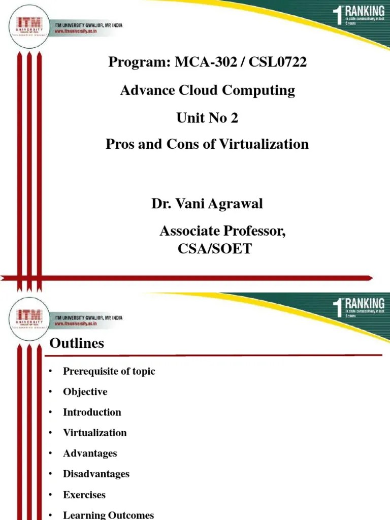 Pros And Cons Of VIRTUALIZATION | PDF | Virtualization | Cloud Computing