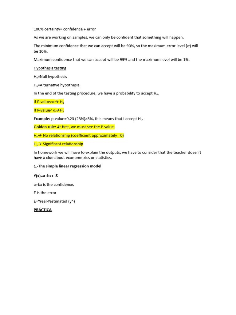 Apuntes Econometrics | PDF | Errors And Residuals | Regression Analysis