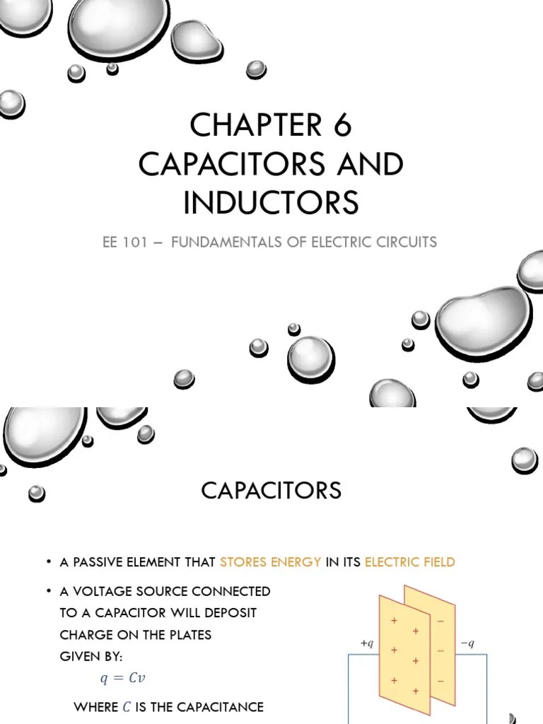 EE 101 Chapter6 - CapacitorsAndInductors | PDF | Capacitor | Inductor
