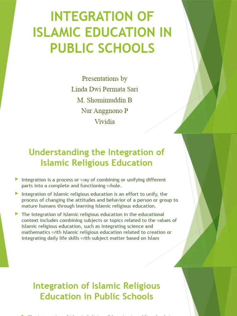 Integration Of Islamic Education In Public Schools | PDF | Teacher ...