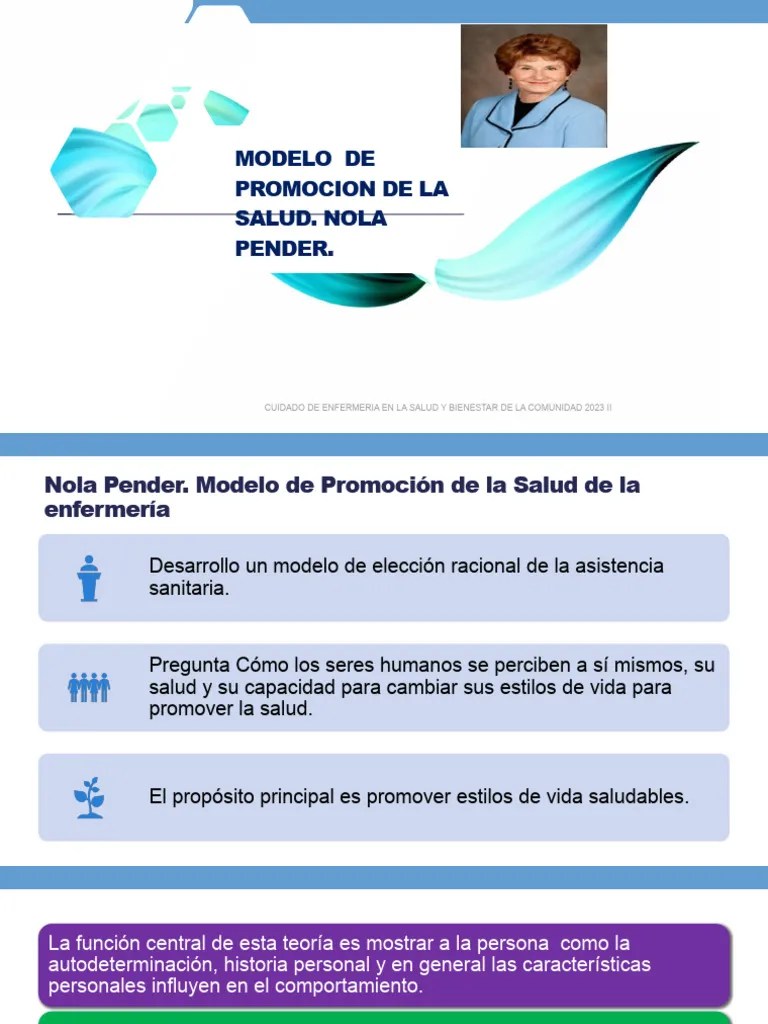 TEORIA De Promoción De La Salud Y Teoria De La Diversidad Y Universalidad De Los Cuidados ...
