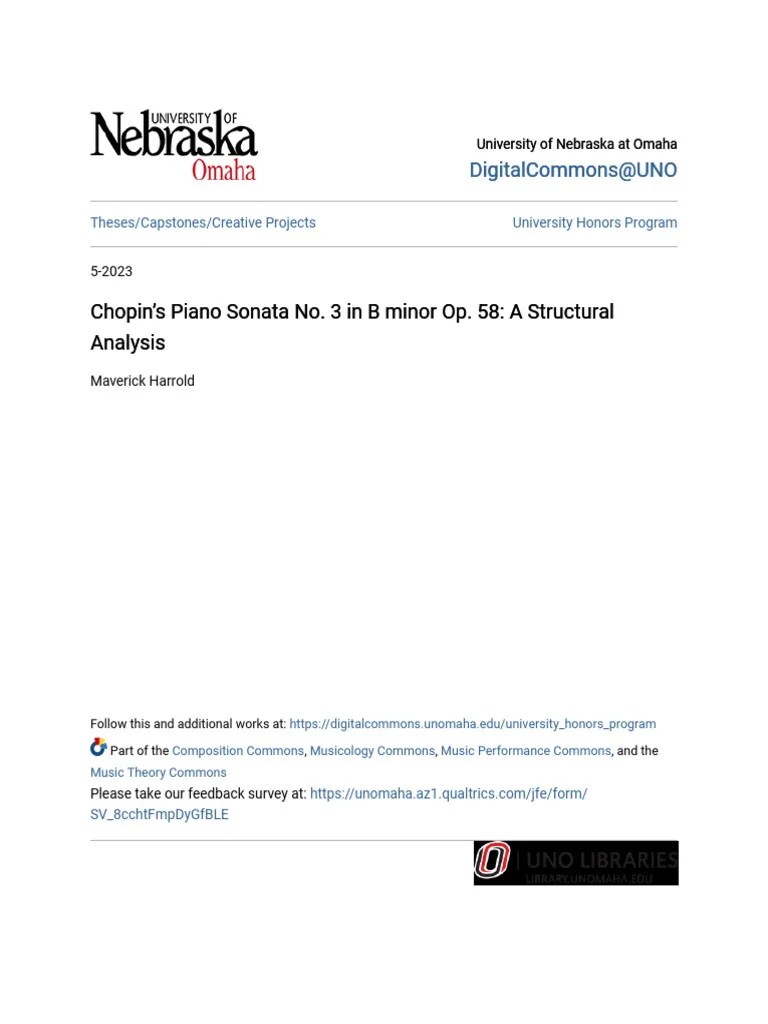 Chopin - S Piano Sonata No. 3 In B Minor Op. 58 - A Structural Analy | PDF | Frédéric Chopin ...
