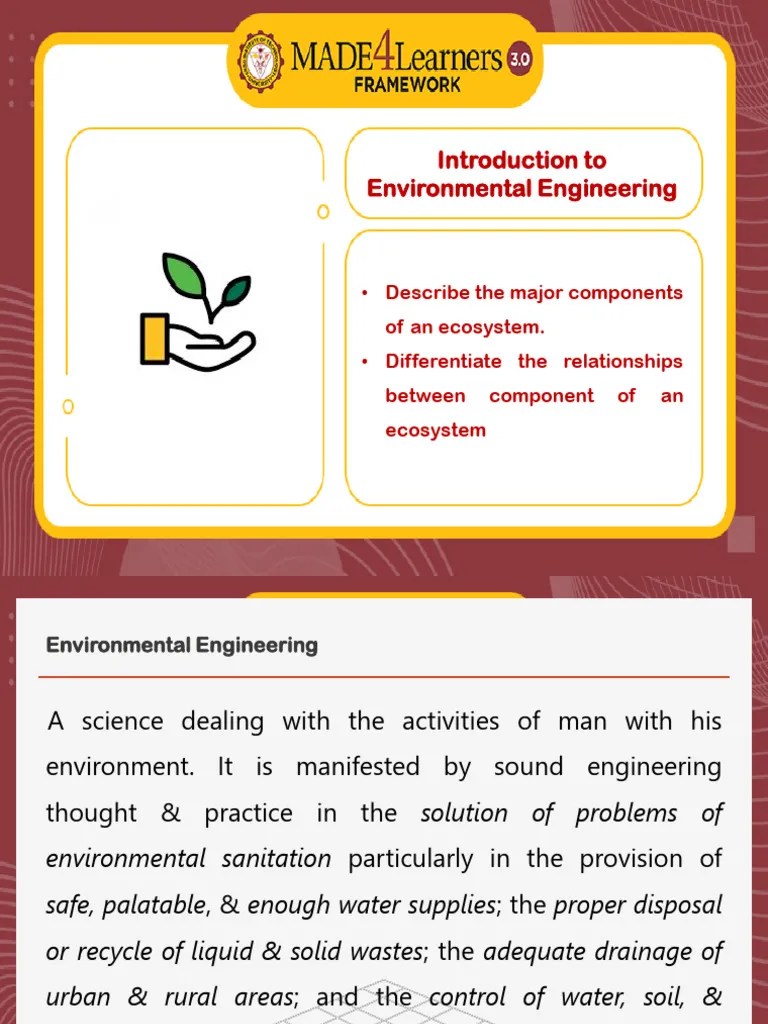 Environmental Engineering Intro | PDF | Ecosystem | Natural Environment
