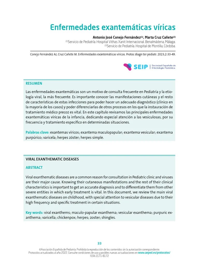 3 Enfermedades Exantematicas Descargar Gratis Pdf Herpes Simple