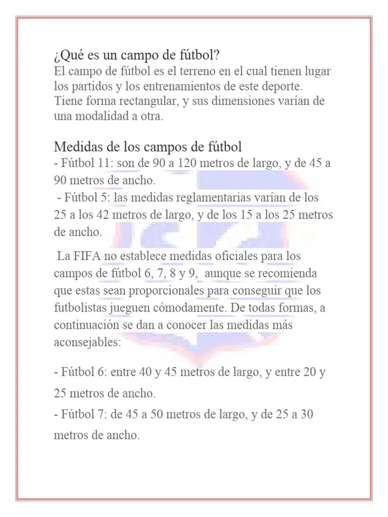 Campo De Fútbol | Descargar Gratis PDF | Asociación De Futbol