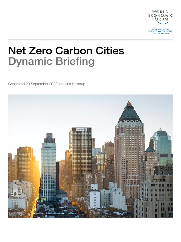 WEF - Dynamic Briefing - Net Zero Carbon Cities | PDF | Cost Of Living | Climate Change Mitigation
