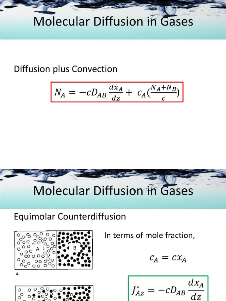 Molecular Diffusion | PDF