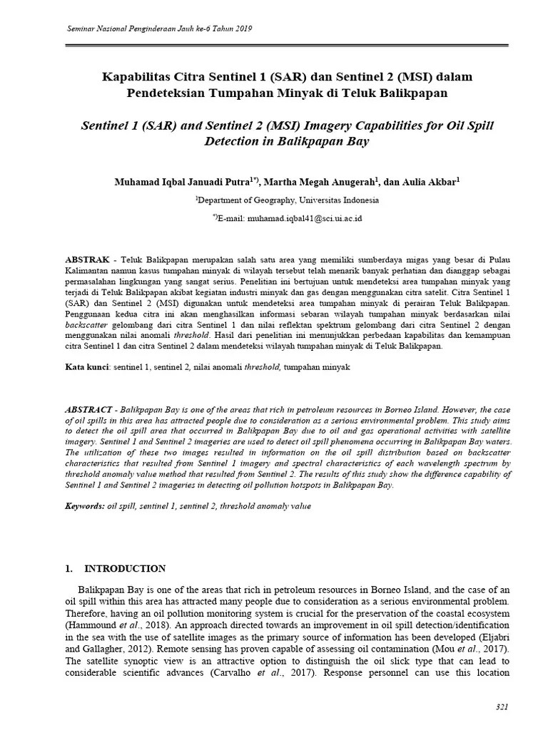 38 - Sentinel 1 And Sentinel 2 Imagery Capability For Oil Spill ...