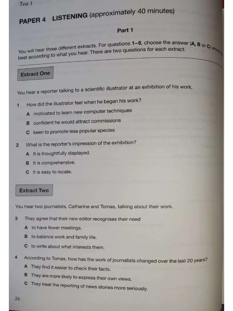 Cae Listening Practice Test 1 | PDF