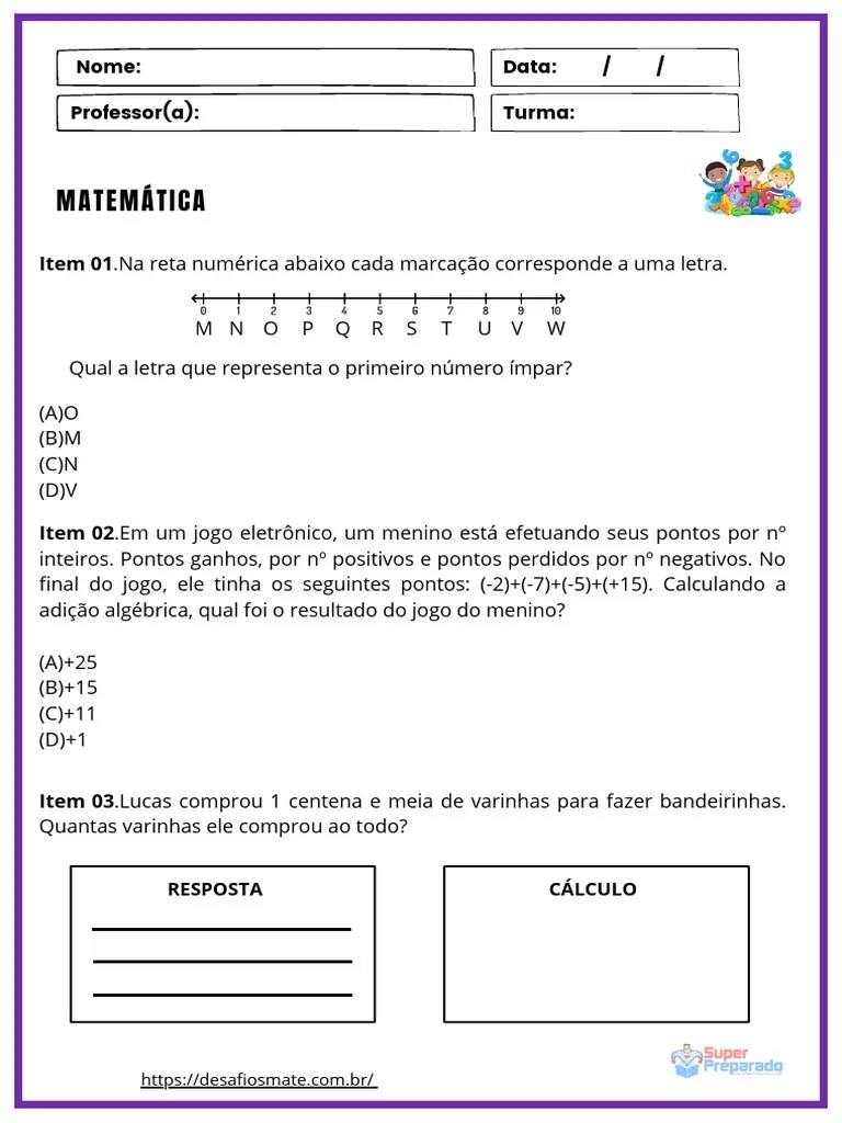 122.matemática 7º Ano - Exercícios Gerais | PDF | Matemática