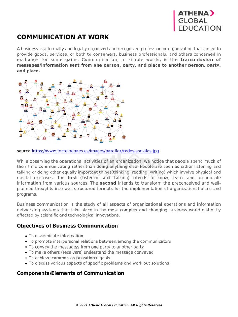Communication At Work | PDF | Communication | Information