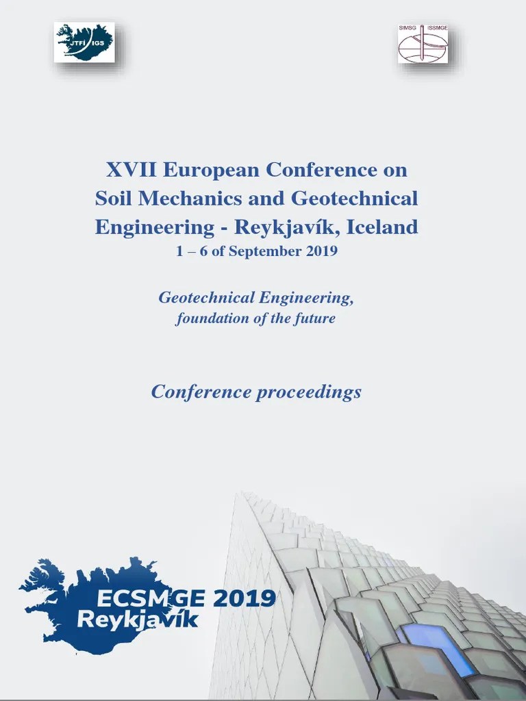 European Conference On Soil Mechanics And Geotechnical Engineering 2019 ...