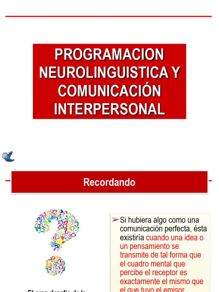 PNL | PDF | Comunicación | Comunicación No Verbal