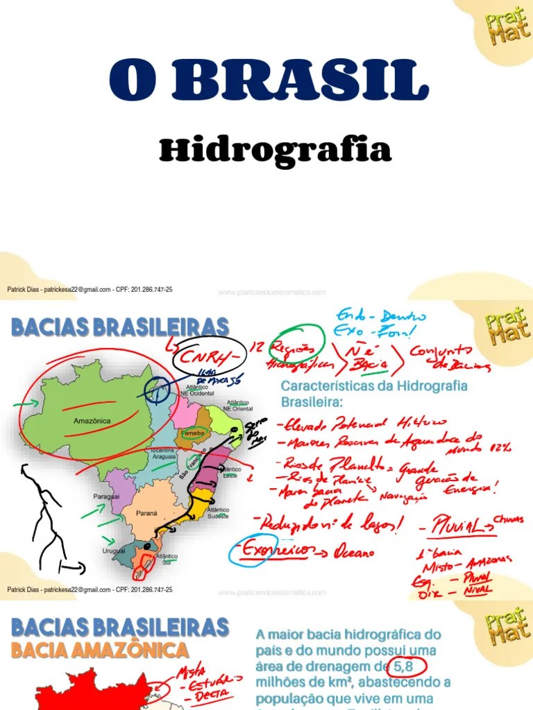 Aula 11 - Hidrografia Do Brasil | PDF | Ambiente | Água E Meio Ambiente