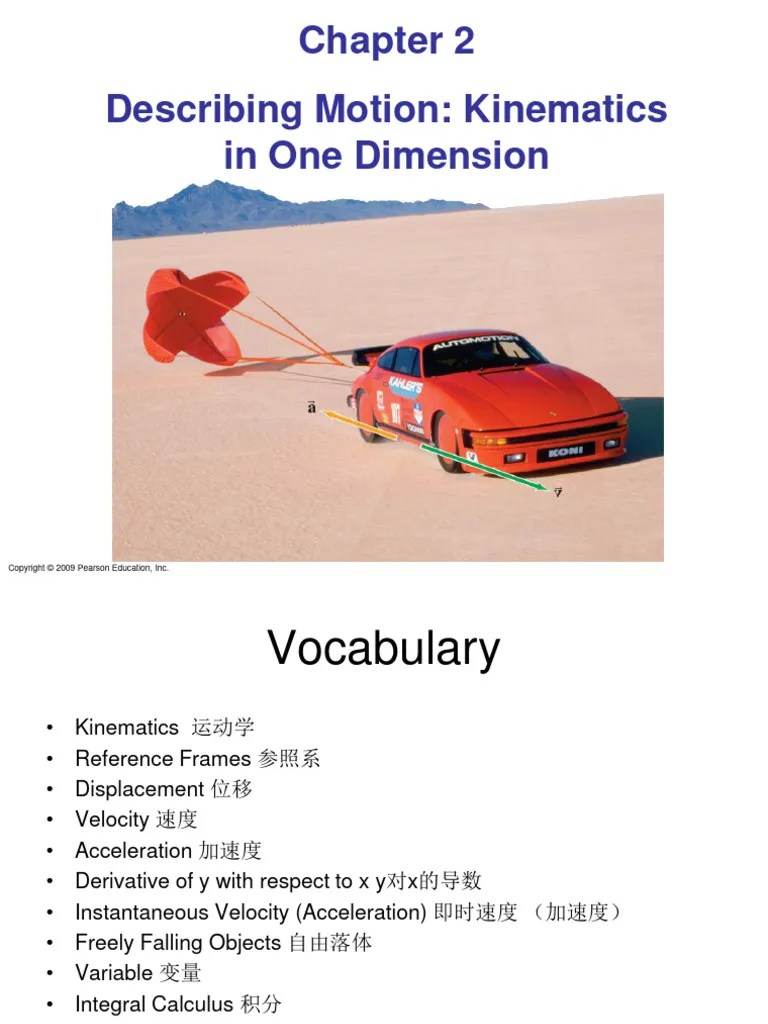 Lecture Chapter02 | PDF | Acceleration | Velocity