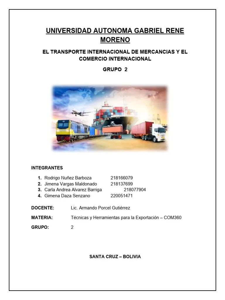 El Transporte Internacional De Mercancías Y El Comercio Internacional ...