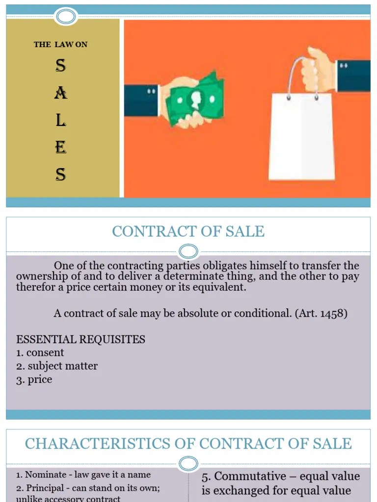The Law On Sales | PDF | Mortgage Law | Foreclosure
