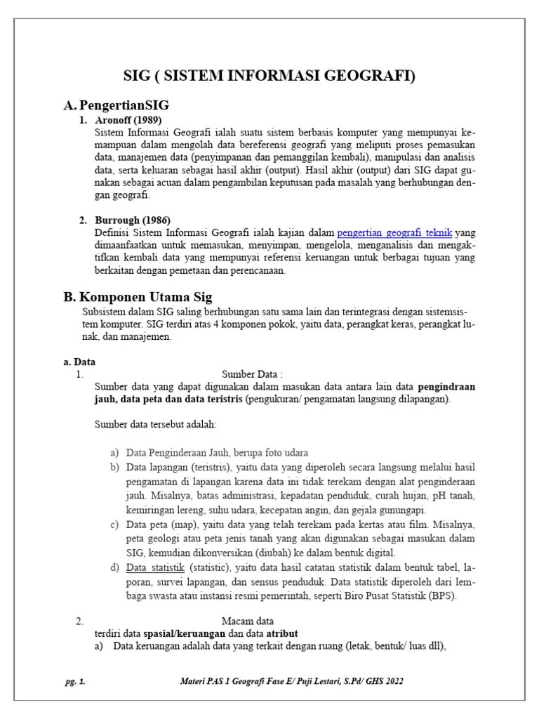 Sistem Informasi Geografi | PDF