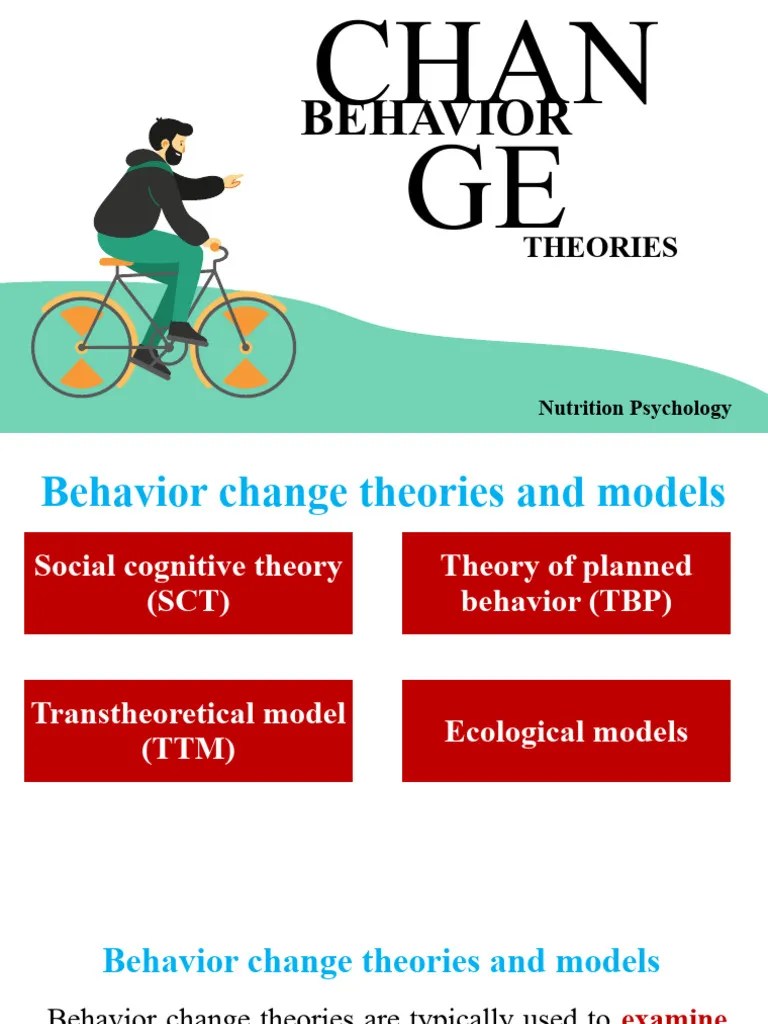 3 Behavior Change Theories | PDF | Behavior | Cognitive Behavioral Therapy