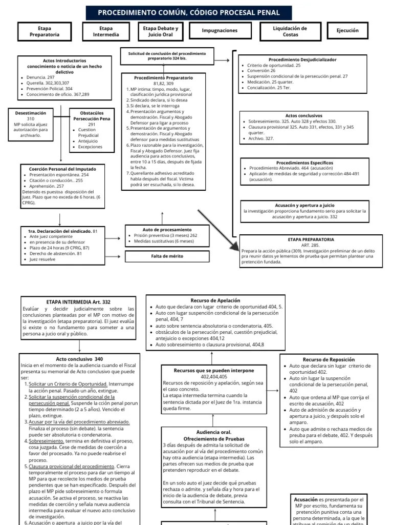 Esquemas Derecho Procesal Penal | PDF | Sentencia (ley) | Apelación