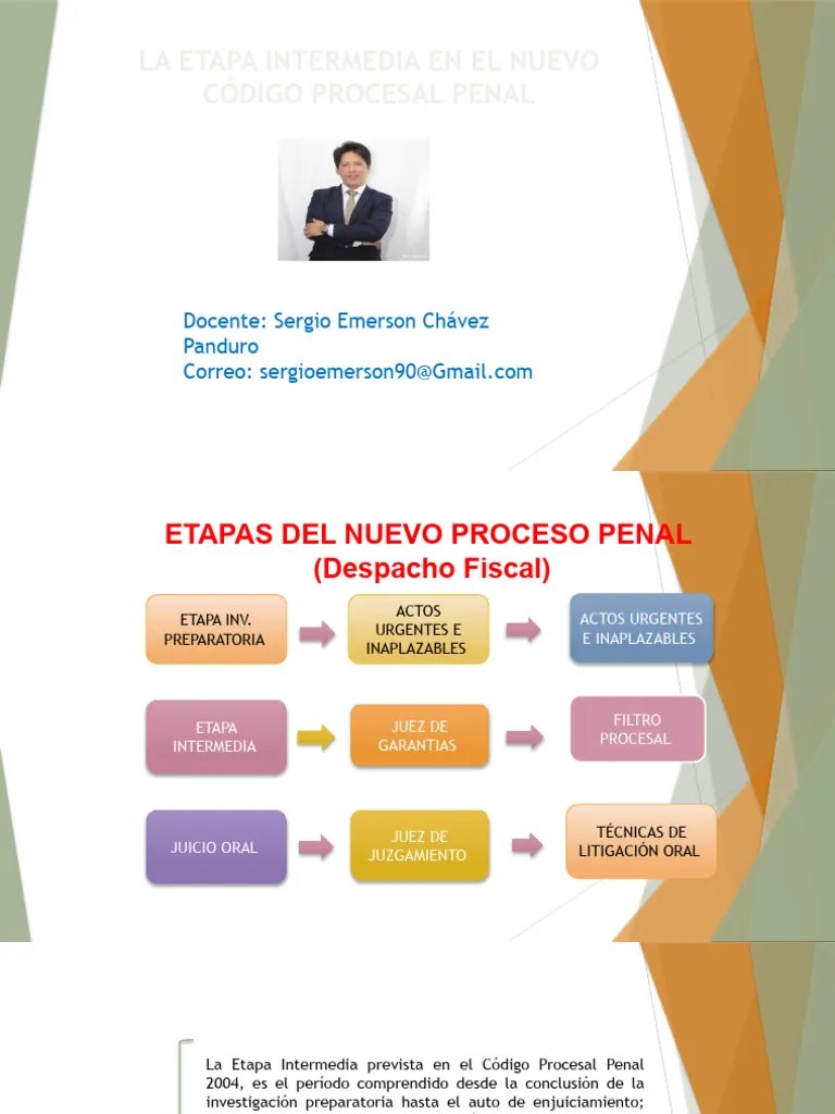 La Etapa Intermedia En El NCPP | PDF | Fiscal | Procedimiento Criminal